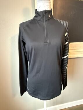 Nike quarter zip dri fit pull over black women's large
